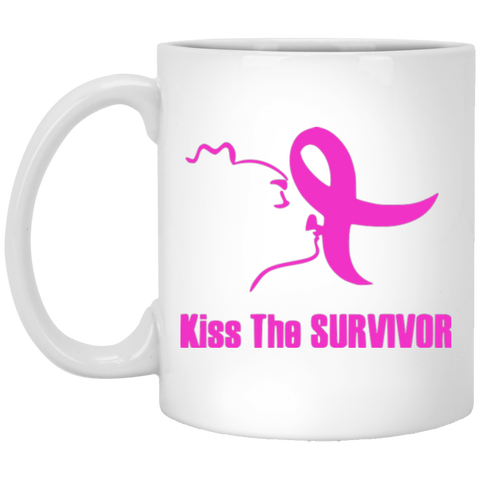 Kiss The Survivor 11 oz. White Mug