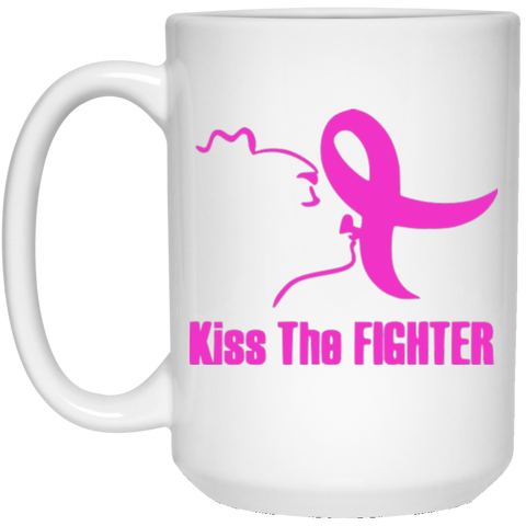 Kiss The Fighter 15 oz. White Mug