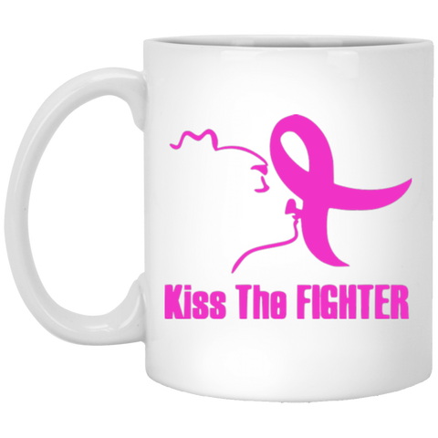 Kiss The Fighter 11 oz. White Mug
