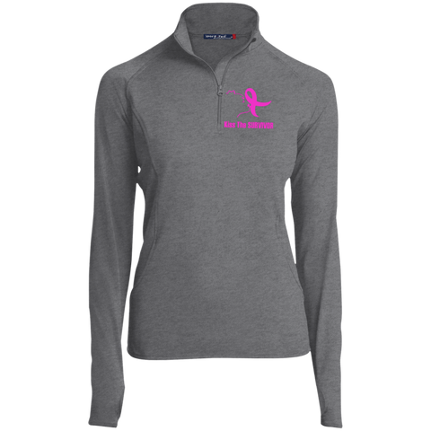 Kiss The Survivor Sport-Tek Women's 1/2 Zip Performance Pullover