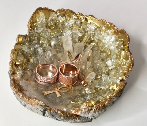 Golden Crystal Quartz Jewelry Bowl (Small)