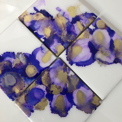 Coaster Purple & Gold