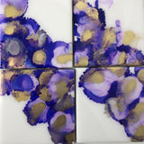 Coaster Purple & Gold